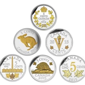 RCM 2015 5c Legacy of the Canadian Nickel - Pure Silver 6-Coin SetSKU: 135344